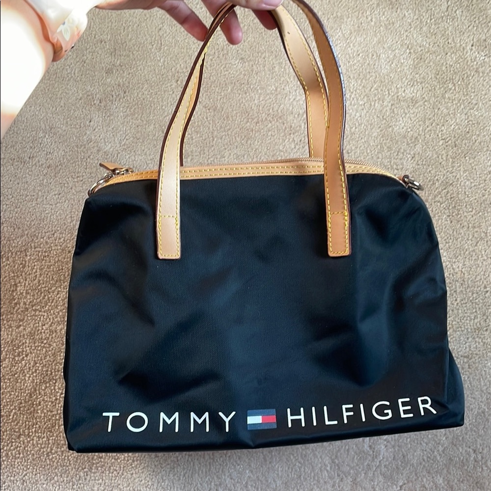 Tommy Hilfiger Black Nylon Tote Bag